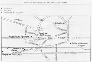 Edifices décorés : carte à Lausanne