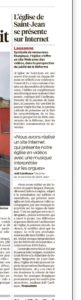 Article - 24Heures, 14 juillet 2016 : St-Jean de Cour