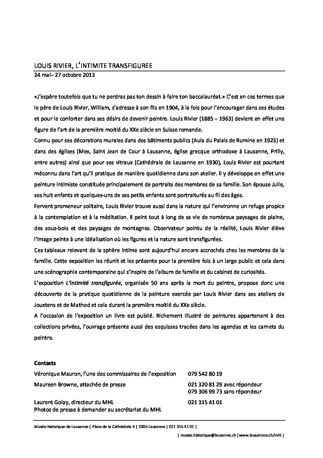 Article - 24Heures, 14juillet 2016 : St-Jean de Cour
