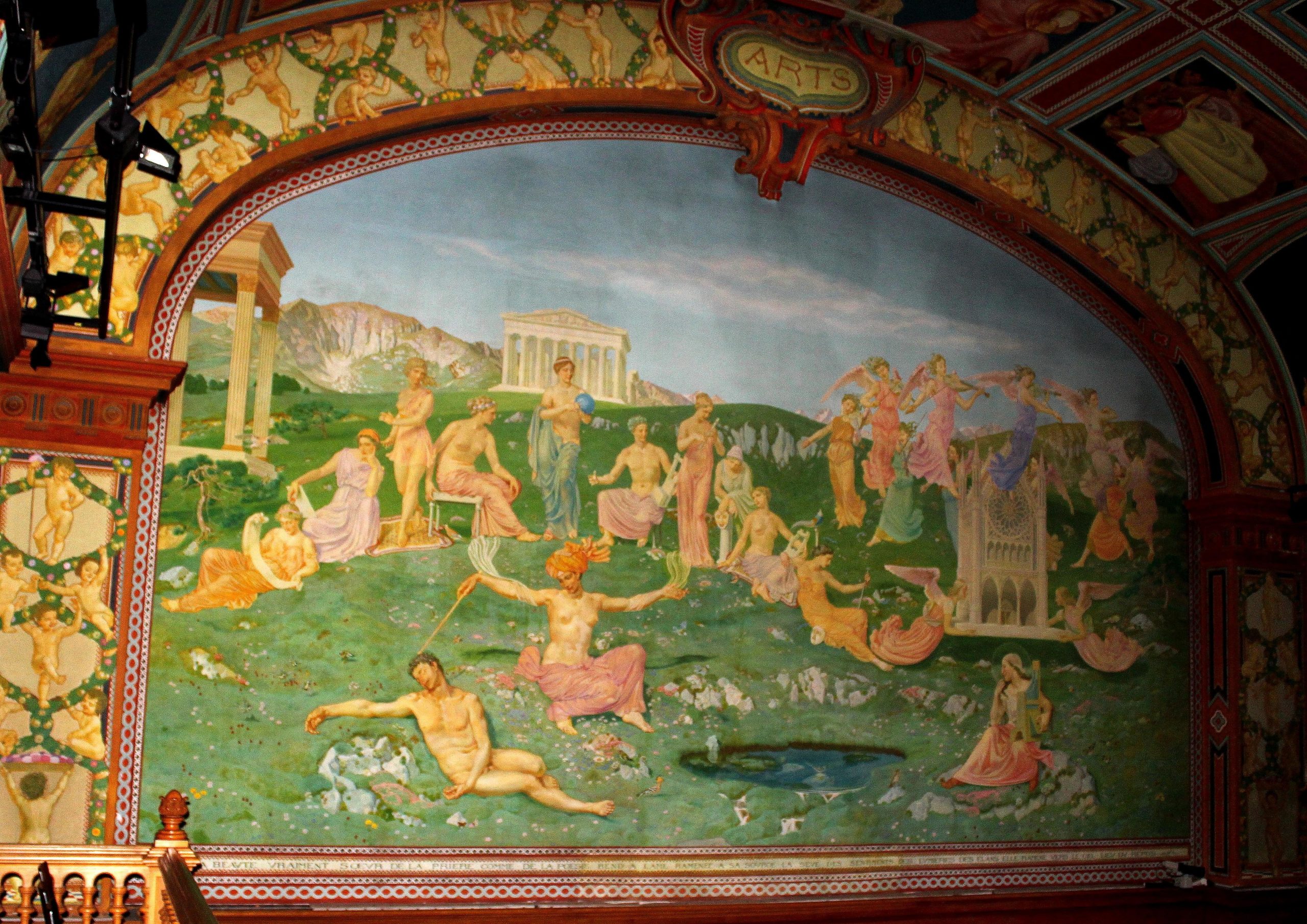 Aula du Palais de Rumine à Lausanne décoré par Louis Rivier : Les Arts (1915-1923)